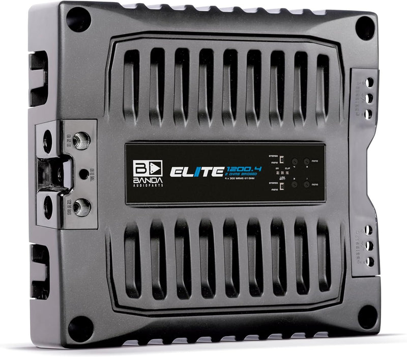 Banda Elite 1200.4 Black 1200 Watt 4-Channel 1-Ohm Car Amplifier