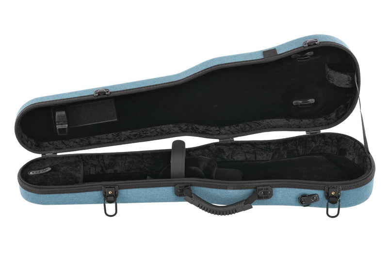 GEWA Bio-A Shaped 4/4 Violin Case - Blue with Backpack Straps
