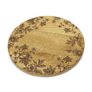 Melrose Floral Etched Mango Wood Tray