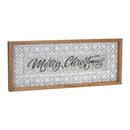 Melrose Ornate Metal Merry Christmas Sign (Set of 2)
