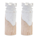 Melrose Mango Wood Chess Piece (Set of 2)