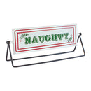 Melrose Reversible Christmas Sentiment Metal Table Sign (Set of 2)