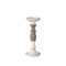 Melrose Ivory Candle Holder with Wood Accent (Set of 3)
