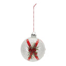 Frosted Glass Ski Ball Ornament (Set of 6)