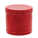 Melrose Red Metal Container with Lid (Set of 2)