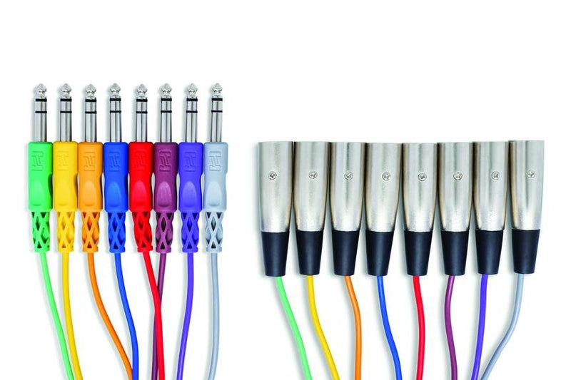 Hosa STX-802M 2m 8-Channel Balanced Snake, 1/4" TRS to XLR3M