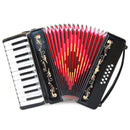 Rossetti 25-Key Piano Accordion 12 Bass Buttons Black – 2512-BK