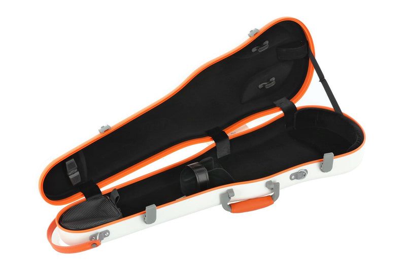 Gewa PURE 1.8 Shaped Polycarbonate 4/4 Violin Case - White/Orange