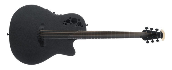 Ovation Elite TX 1868TX‑5 Shallow Acoustic‑Electric Guitar - Black