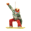 Melrose Glittered Glass Snowboarder Ornament (Set of 6)