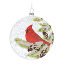 Glass Cardinal Bird Ball Ornament (Set of 6)