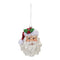 Glittered Glass Santa Ornament (Set of 6)