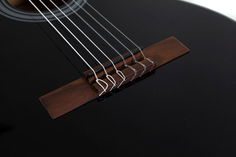 GEWA Student 3/4-Size Classical Guitar – Black High-Gloss Finish