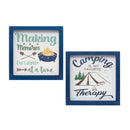 Melrose Wood Framed Camping Sentiment Sign Wall Decor, Rustic