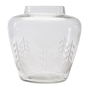 Melrose Etched Soda Lime Glass Urn Vase 6.5"D