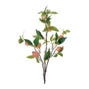 Melrose Peach Fruit Foliage Branch (Set of 6)