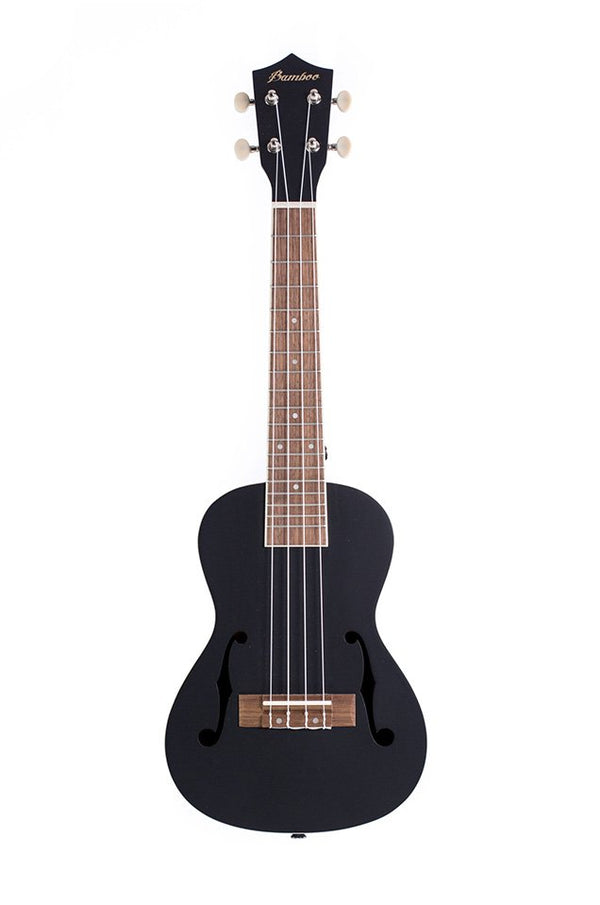 Bamboo Violin-Style Concert Ukulele 23″ - Black - U23‑VIO‑BK