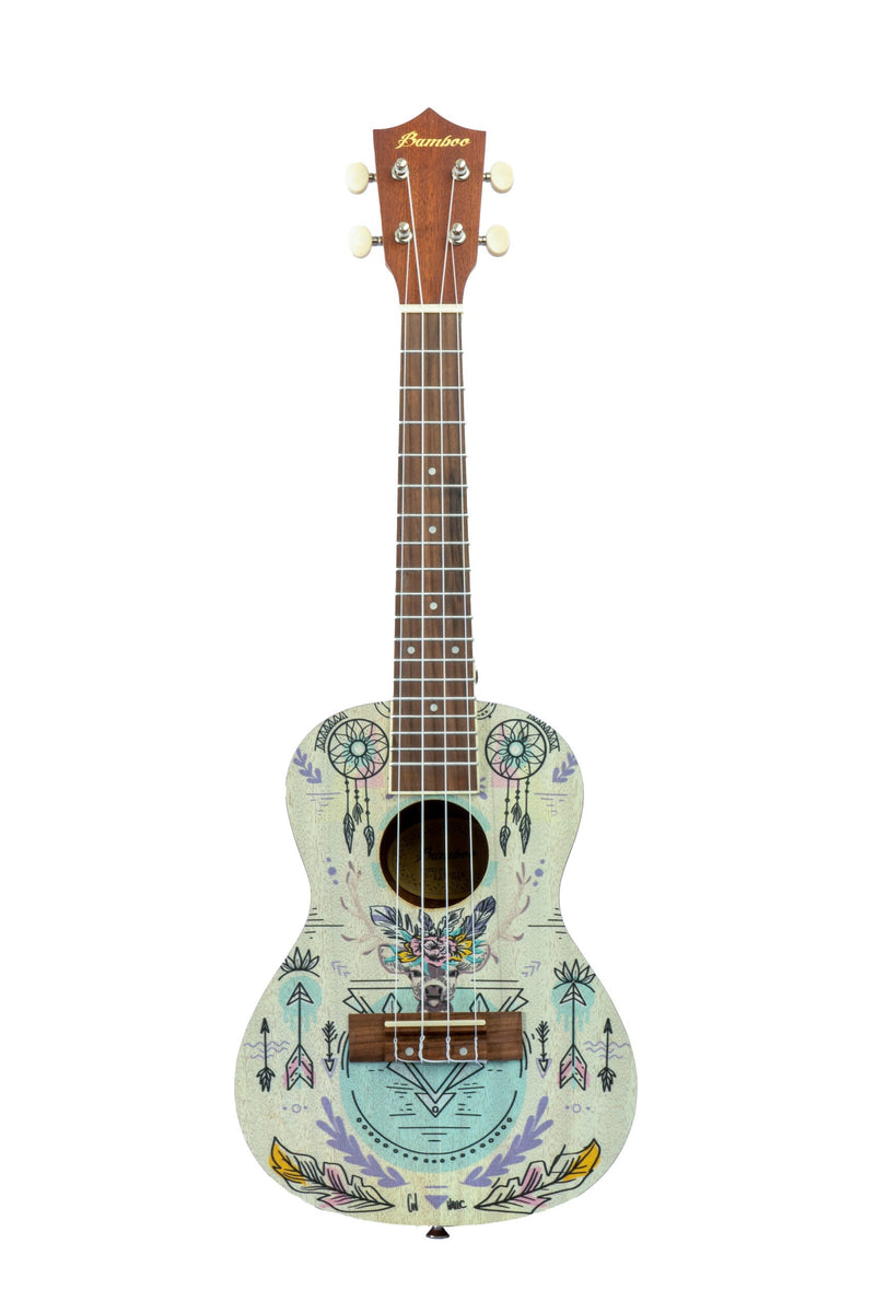Bamboo Indie 23″ Concert Ukulele w/ Boho Graphic - U23‑INDI‑S