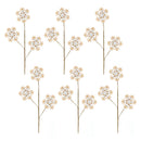 Melrose Wood Snowflake Spray (Set of 6)