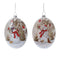 Glass Snowman and Cardinal Bird Ornament (Set of 12)