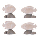 Melrose Fish on Rock Decor (Set of 4)