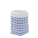 Melrose Gingham Sack Design Stone Planter Set of 2 Planter