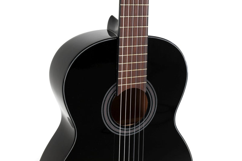 GEWA Student 4/4-Size Classical Guitar – Black High-Gloss Finish