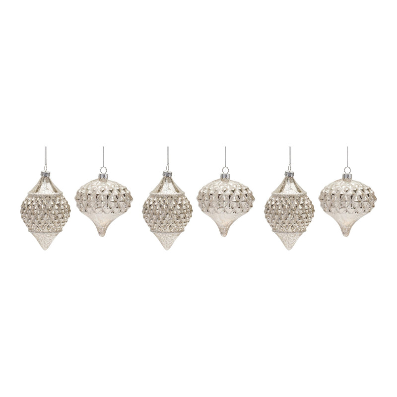 Harlequin Mercury Glass Ornament (Set of 6)