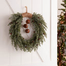 Melrose Glittered Pine with Sleigh Bell Wreath 22"D