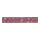 Melrose Mauve and Glitter Snowflake Wired Ribbon 2.5" x 10yds.