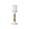 Melrose Ivory Candle Holder with Wood Accent (Set of 3)