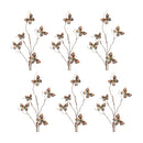 Melrose Blue and Orange Wire Butterfly Spray (Set of 6)