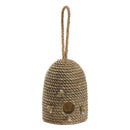 Melrose Hanging Bee Hive Bird House with Rope Accent 8.5"H