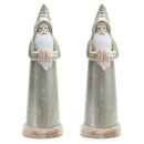 Melrose Glittered Sage Santa Statue (Set of 2)