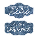 Melrose Wood Christmas Sentiment Sign (Set of 2)