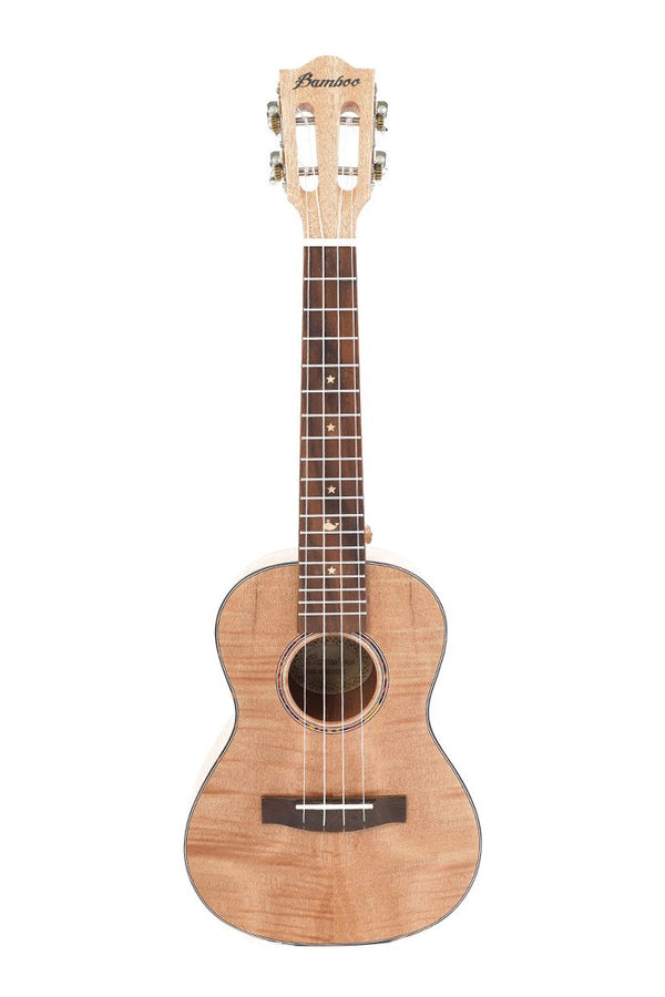 Bamboo Violin‑Style Concert Ukulele 23″ Black w/ EQ & Tuner - U23‑VIO‑BK‑Q