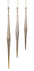 Melrose Gold and Silver Ombre Drop Ornament (Set of 6)