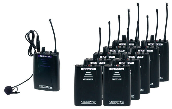 VocoPro 16-Channel UHF Wireless Audio Broadcast Bodypack System - New Open Box