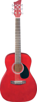 Jay Turser JJ43-TR-A Jay-Jr 3/4 Size Dreadnought Acoustic Guitar -Trans Red