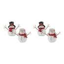 Melrose Snowman with Scarf Figurine (Set of 4)