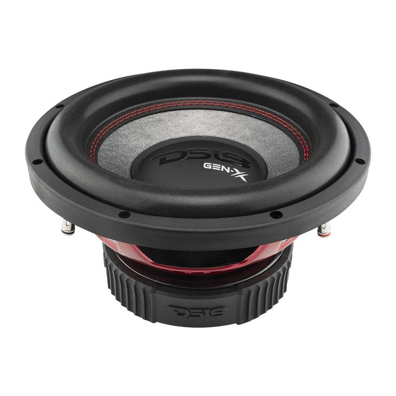 DS18 GEN-X104D Dynamic 10" 800 Watt Deep Bass Dual 4-Ohm Voice Coil Subwoofer - Red & Black