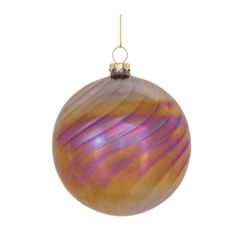 Irredescent Glass Swirl Ornament (Set of 6)