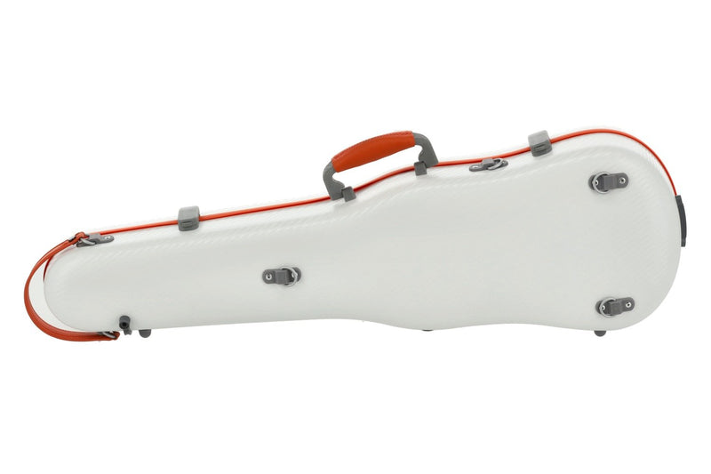 Gewa PURE 1.8 Shaped Polycarbonate 4/4 Violin Case - White/Orange