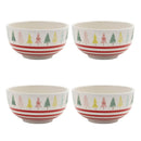 Melrose Ceramic Pine Tree Print Bowl (Set of 4)