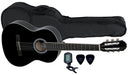 GEWA Basic 3/4-Size Classical Guitar Set - Black Finish w/ Gig Bag & Tuner