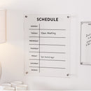 Melrose Acrylic Dry Erase Weekly Calender 19"H Wall Decor, Modern, Acrylic