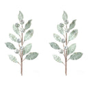 Melrose Glittered Pod Leaf Spray (Set of 2)