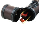 Pedi Premium Violin/Viola/Cello Bow Tube - Fits 2 Bows - Brown Faux Leather