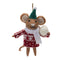 Wool Mouse with Sweater Ornament (Set of 12)