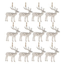 Melrose Etched Metal Deer Ornament (Set of 12)